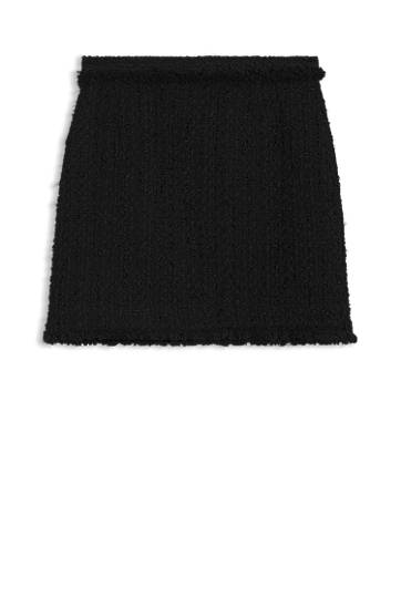 Sukňa BOSS Mini skirt in velvet tweed Čierna | 50548094
