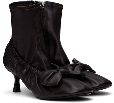 Tenisky a topánky Acne Studios Acne Studios Leather Bow Ankle Boots Hnedá | AD0796-, 3