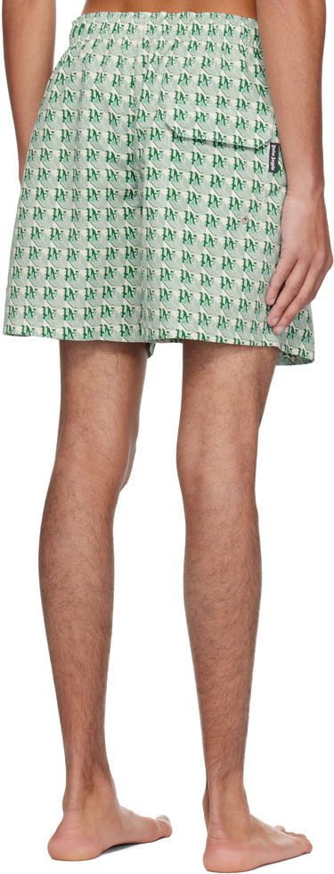 Plavky Palm Angels Palm Angels 'PA' Diamond Print Swim Shorts Zelené | PMFD012S25FAB004550B, 2