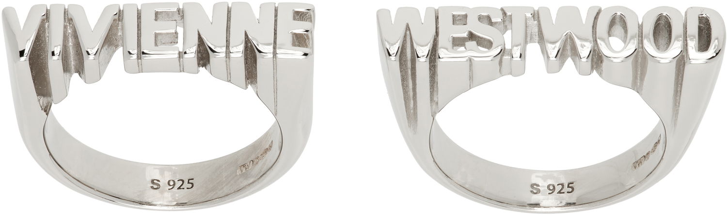 Prsteň Vivienne Westwood Vivienne Westwood Essex Lettering Rings Set Metalická | 6404018I-01P019-, 0