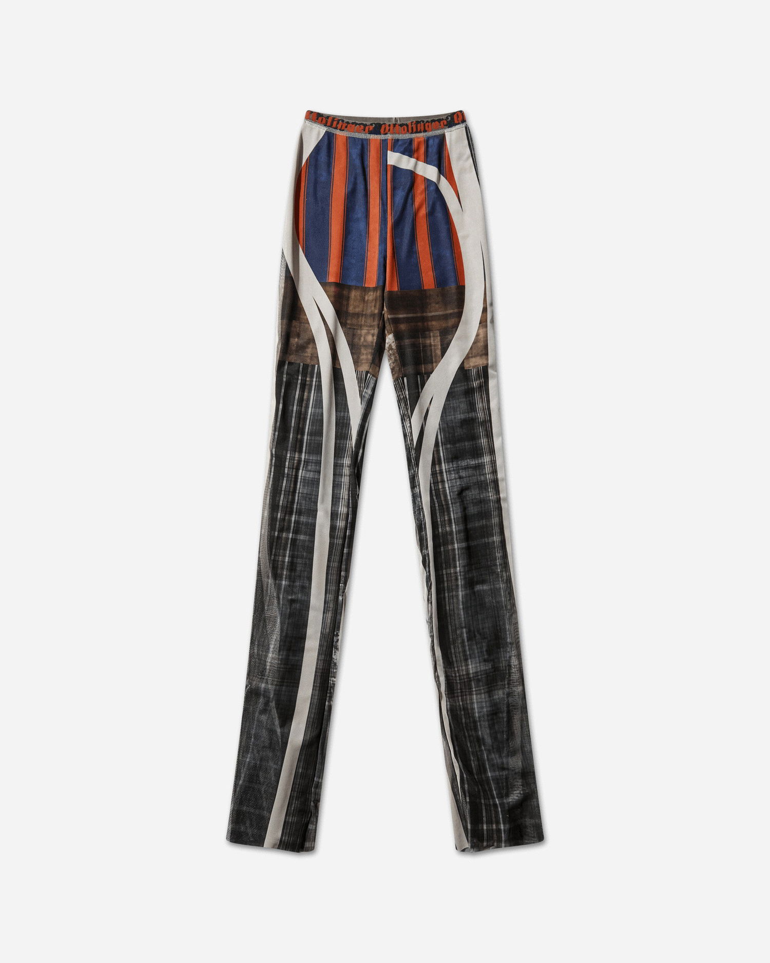 Nohavice Ottolinger Graphic Print Mesh Pants with Racing Plaid Rôznofarebný | 101-200501-07 PRI, 1