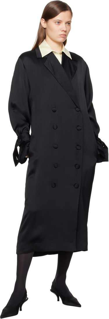 Kabáty TOTEME TOTEME Satin Trench Maxi Dress Čierna | 251-WRD0162-FB0020, 3