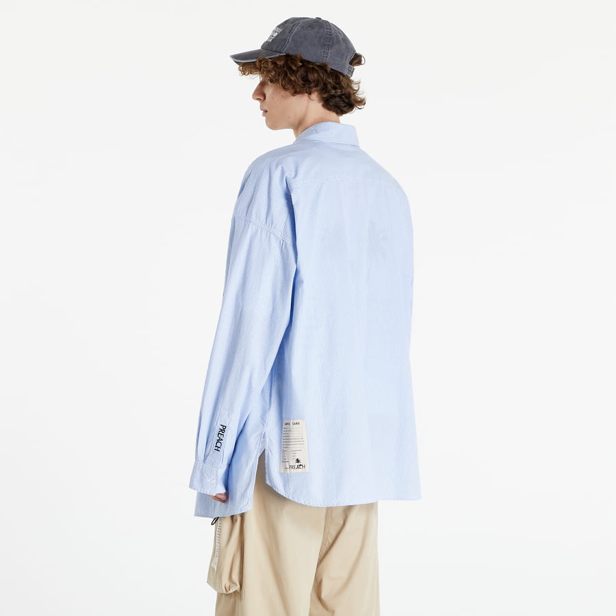 Košeľa PREACH Striped Cotton Shirt Modrá | SW10345, 1