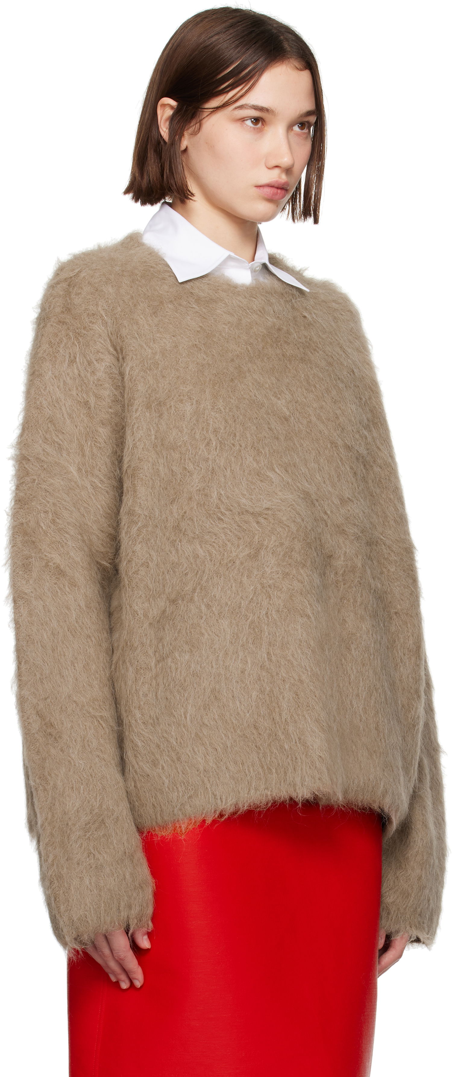 Sveter TOTEME Boxy Alpaca Knit Sweater Béžová | 244-WRT873-YA0106, 1