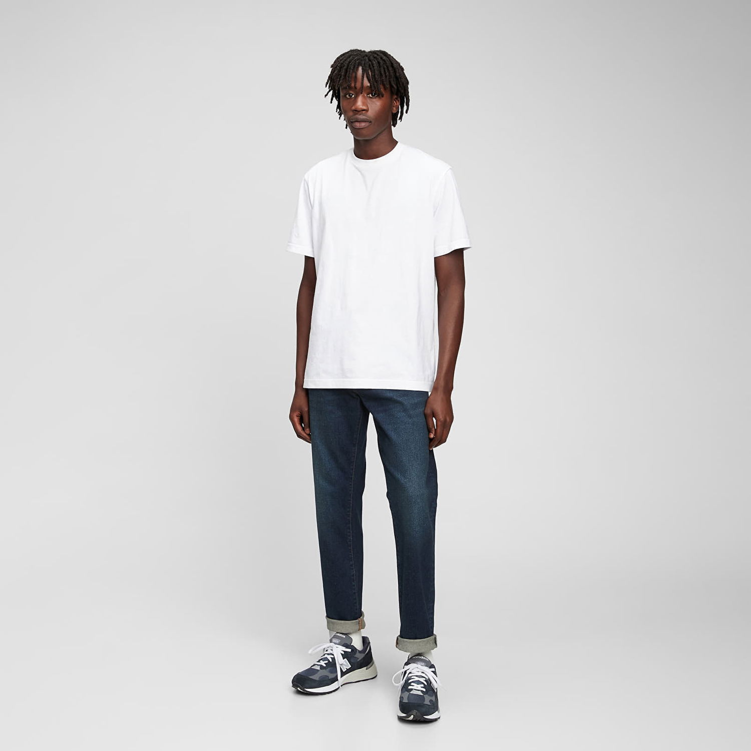 Džínsy GAP Denim Pants Slim Straight Worn Dark Čierna | 709153-00, 0