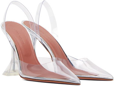Tenisky a topánky Amina Muaddi Transparent Holli Glass Sling Heels Biela | HOLLI GLASS SLING PVC, 3