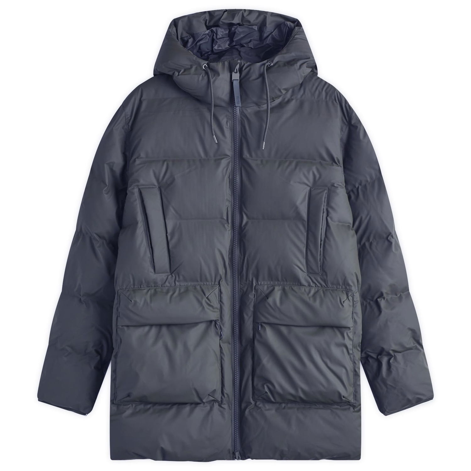 Parka Rains Alta Long Puffer Cargo Jacket Modrá | 15210-47, 0