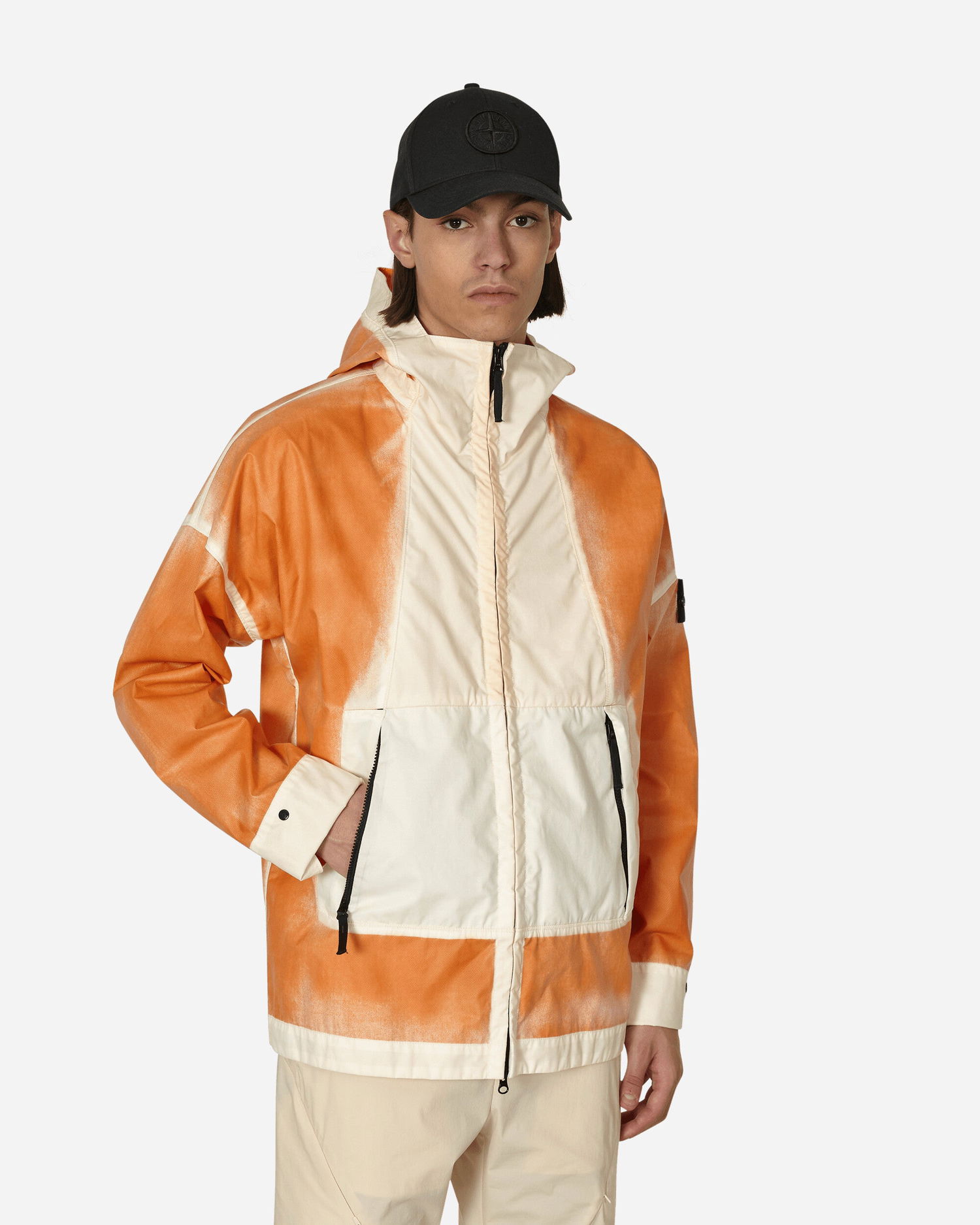 Bunda Stone Island Hand Sprayed Mussola Gommata-TC Jacket Oranžová | MO7815430T1 V0073, 0