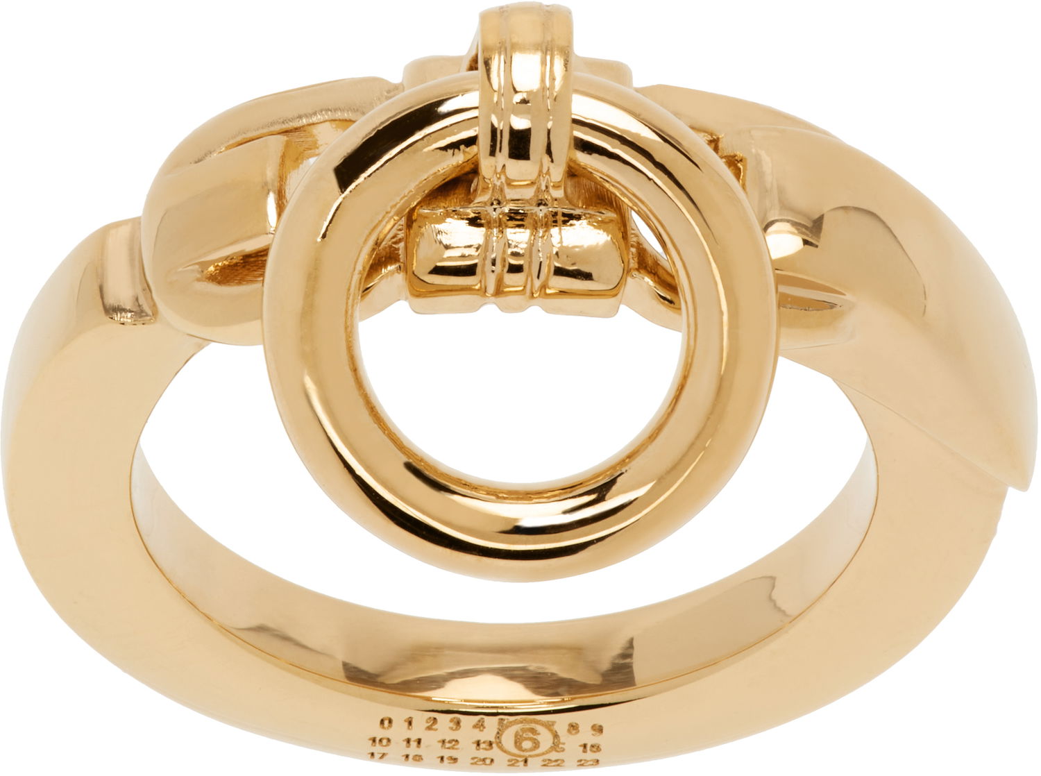 Prsteň Maison Margiela MM6 Maison Margiela Object Trouve Minimal Logo Ring Žltá | SM7UQ0082 P7352, 0