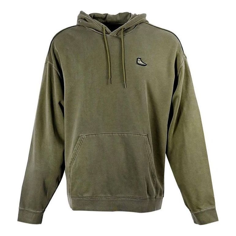 Mikina Converse Loose Fit Sneaker Patch Hoodie Zelené | 10024025-A02
