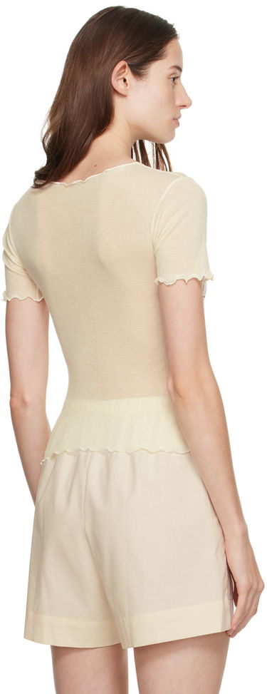 Tričko Baserange Baserange Aroostook Lettuce Edge T-Shirt Béžová | TOAR-CG-000, 2