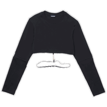 Crop Top Jacquemus Le T-Shirt Pino Čierna | 223JS031 2014 990, 0