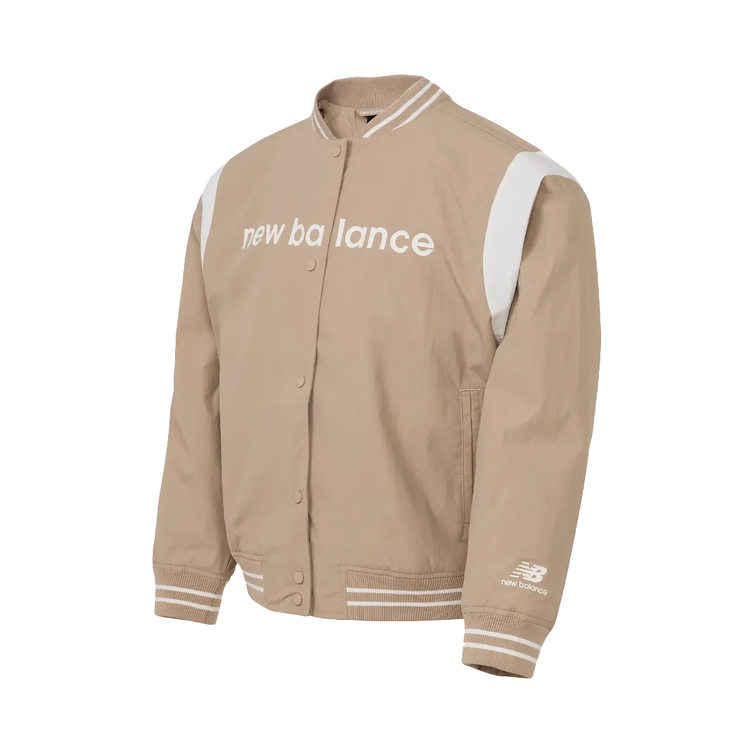 Bomber bunda New Balance Sportswear Varsity Jacket Béžová | AWJ33312-BNN, 0
