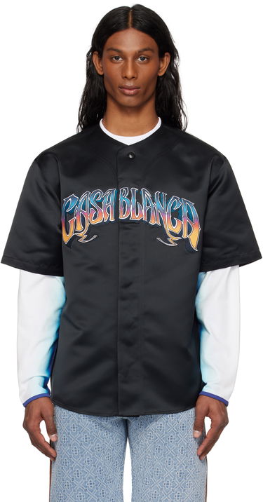 Dres Casablanca Casablanca Gothic Baseball Shirt Čierna | MS25-SH-153-01, 0