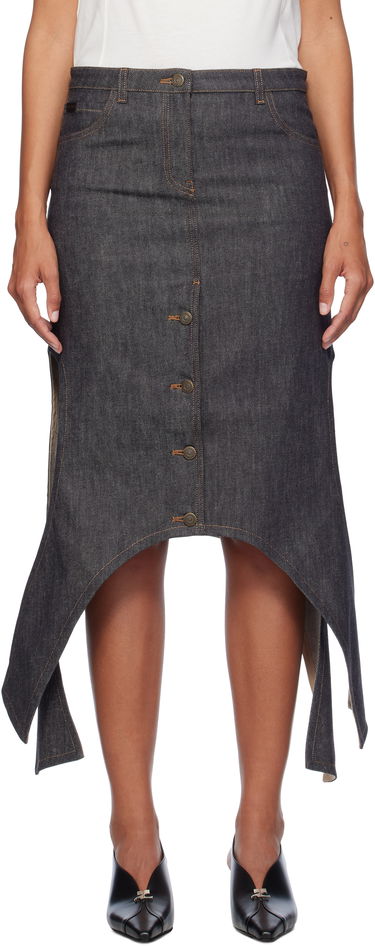Sukňa Courrèges Courrèges Midi Denim Skirt Modrá | 424DJU206DE0035, 0