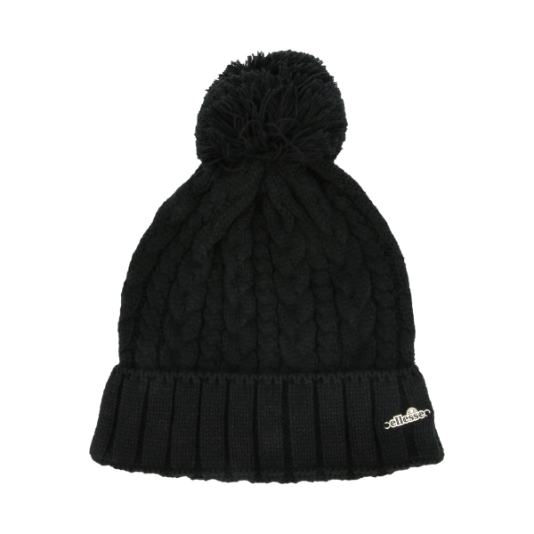 Kulicha Ellesse Cable Knit Pom-Pom Beanie Čierna | ELE233F412-01, 0