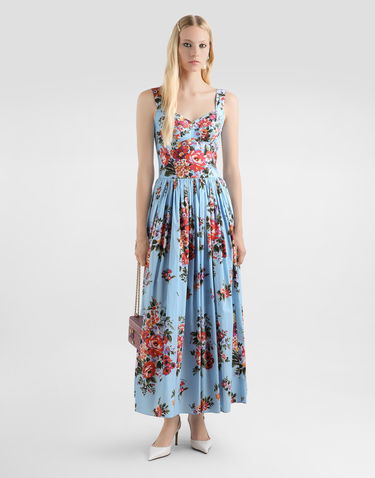 Šaty Dolce & Gabbana Dolce & Gabbana Flower Bouquet-print Pleated Maxi Dress Rôznofarebný | F6TTHTHS5UUHC5ZO, 1