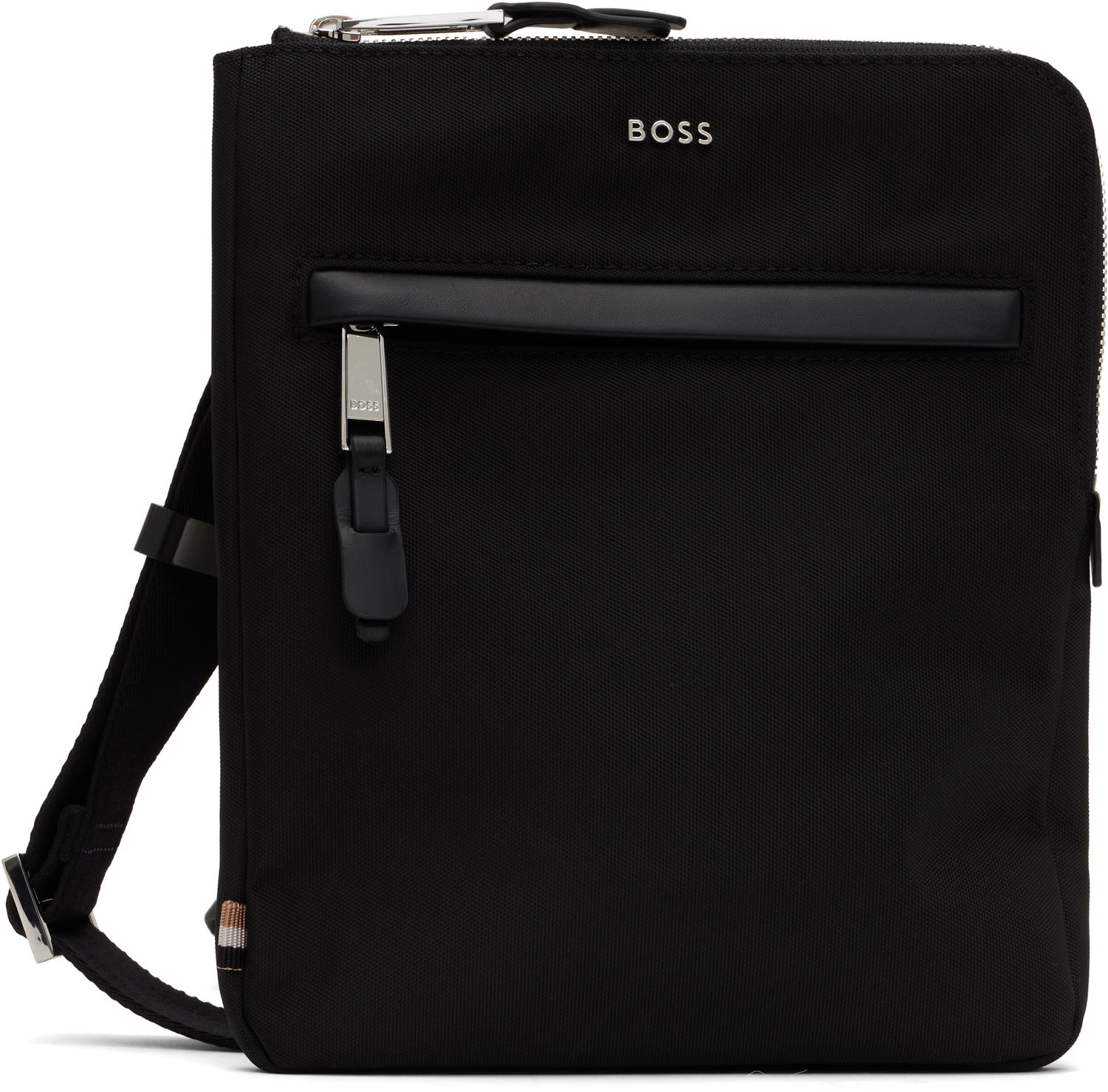 Taška cez rameno BOSS BOSS Canvas Messenger Bag Čierna | 50529082, 0