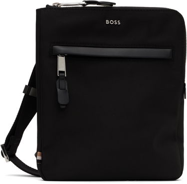 Taška cez rameno BOSS BOSS Canvas Messenger Bag Čierna | 50529082, 0