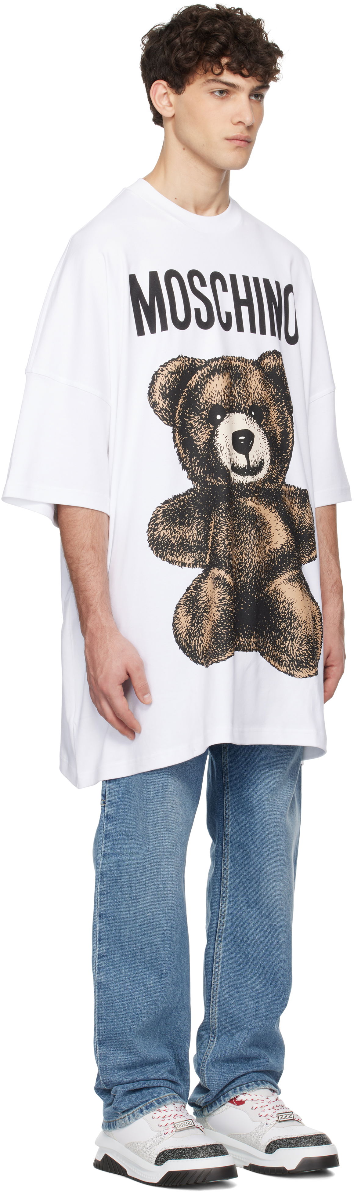 Tričko Moschino Moschino Oversized Maxi Teddy Bear T-Shirt Biela | 251ZZV071202441001, 1