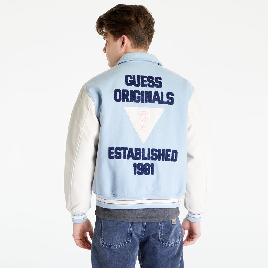 Bunda GUESS Go Ivan Letterman Jacket London Sky Modrá | M2RL33WEI00-G7FZ, 1