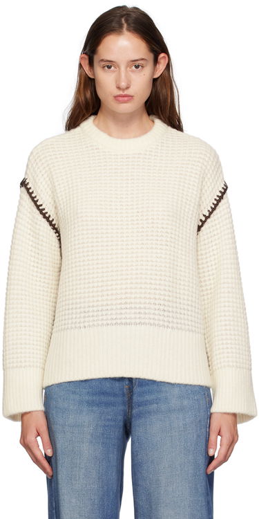 Sveter rag & bone Rag & Bone Women's Katie Crocheted Sweater Biela | WAS24F049SA49, 0