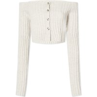 Sveter Nanushka Sidone Cropped Knit Jumper Béžová | NW24RSSW00671, 1