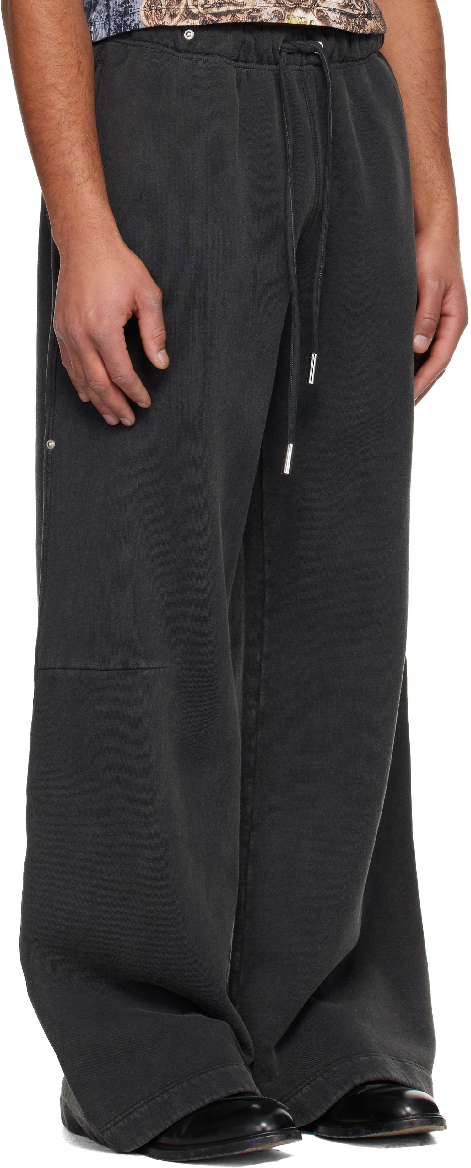 Tepláky Jean Paul Gaultier Jean Paul Gaultier Washed Laurier Stamp Jogging Sweatpants Čierna | 25/04-W-TR025-J020-00, 1