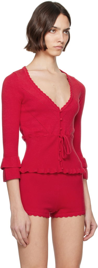 Sveter GUIZIO Guizio Mathilde Knitted Cardigan Červená | S25111S052, 1