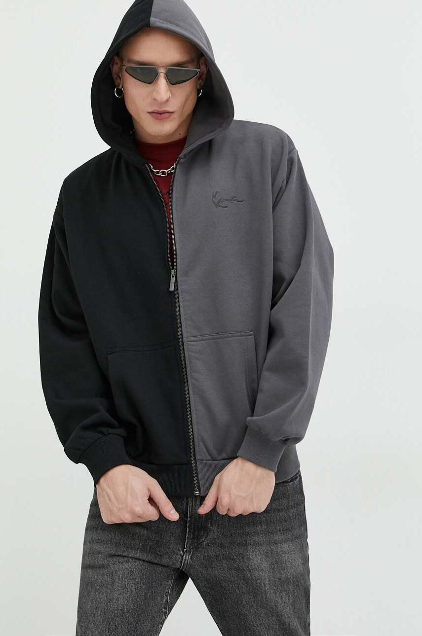 Mikina Karl Kani Karl Kani Chest Signature Split OS Full Zip Hoodie Čierna | 6021392, 0