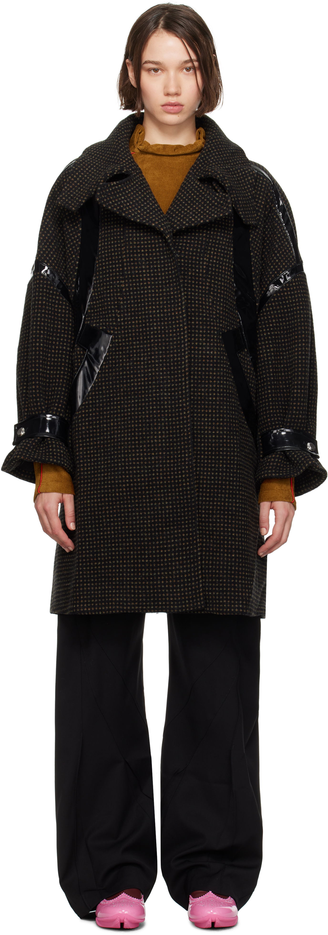Kabáty KIKO KOSTADINOV Panelled Coat Hnedá | KKWAW24C03-29, 0