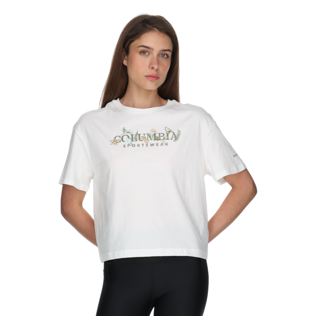 Tričko Columbia Rolling Bend™ Graphic Relaxed Crop Short Sleeve T-Shirt Biela | 2119991100, 0