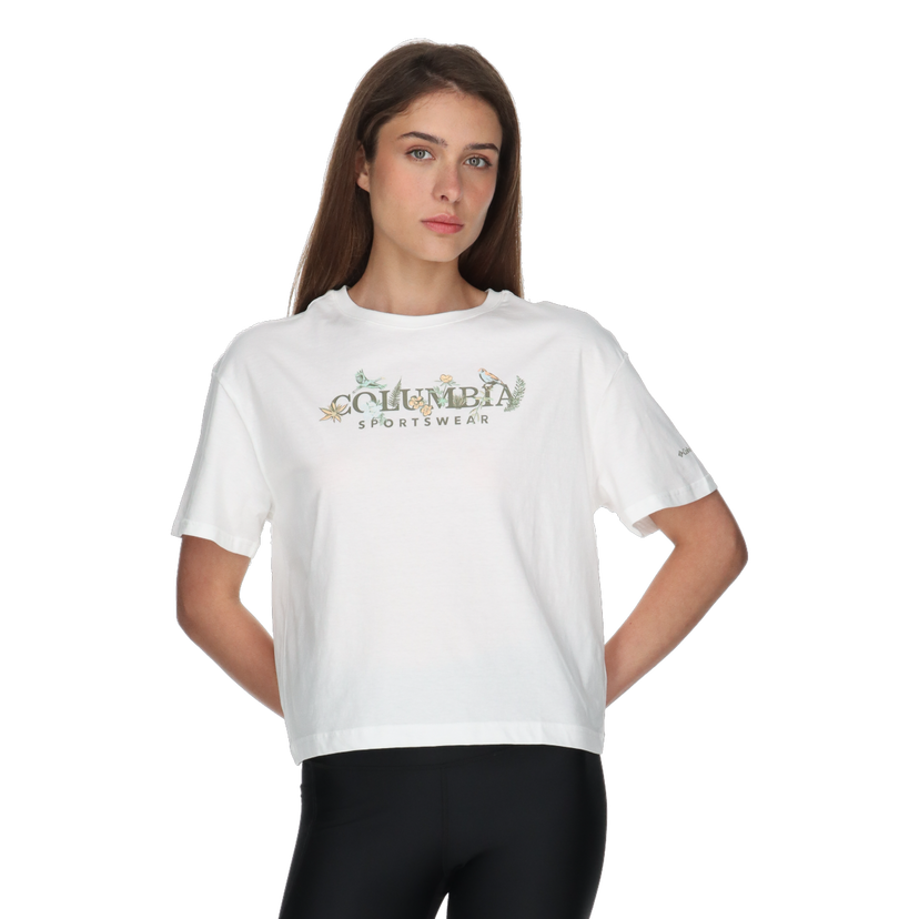 Tričko Columbia Rolling Bend™ Graphic Relaxed Crop Short Sleeve T-Shirt Biela | 2119991100