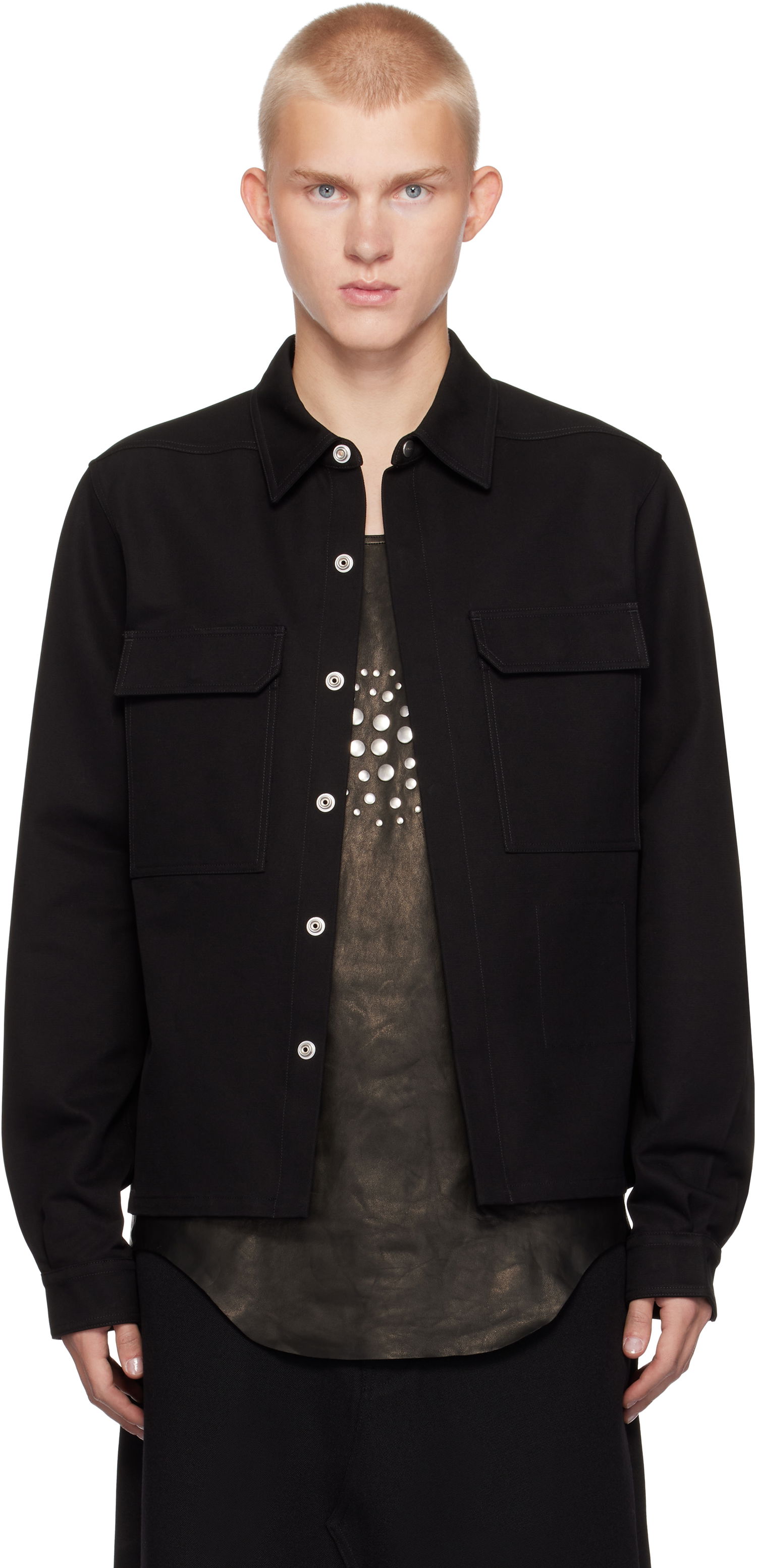Košeľa Rick Owens Work Shirt Cotton Čierna | RL02D6234 CTE, 0