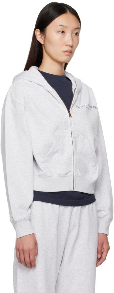 Mikina Sporty & Rich Sporty & Rich 'NY Health Club' Cropped Zip Hoodie Šedá | ST068602043GY03, 1