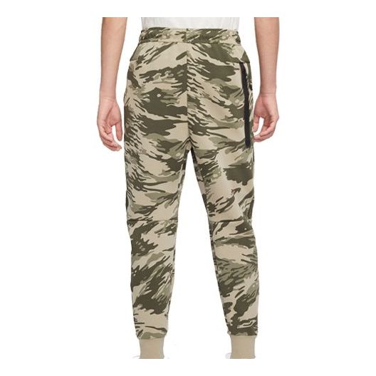 Tepláky Nike Tech Fleece Camo Joggers Zelené | CU4498-342