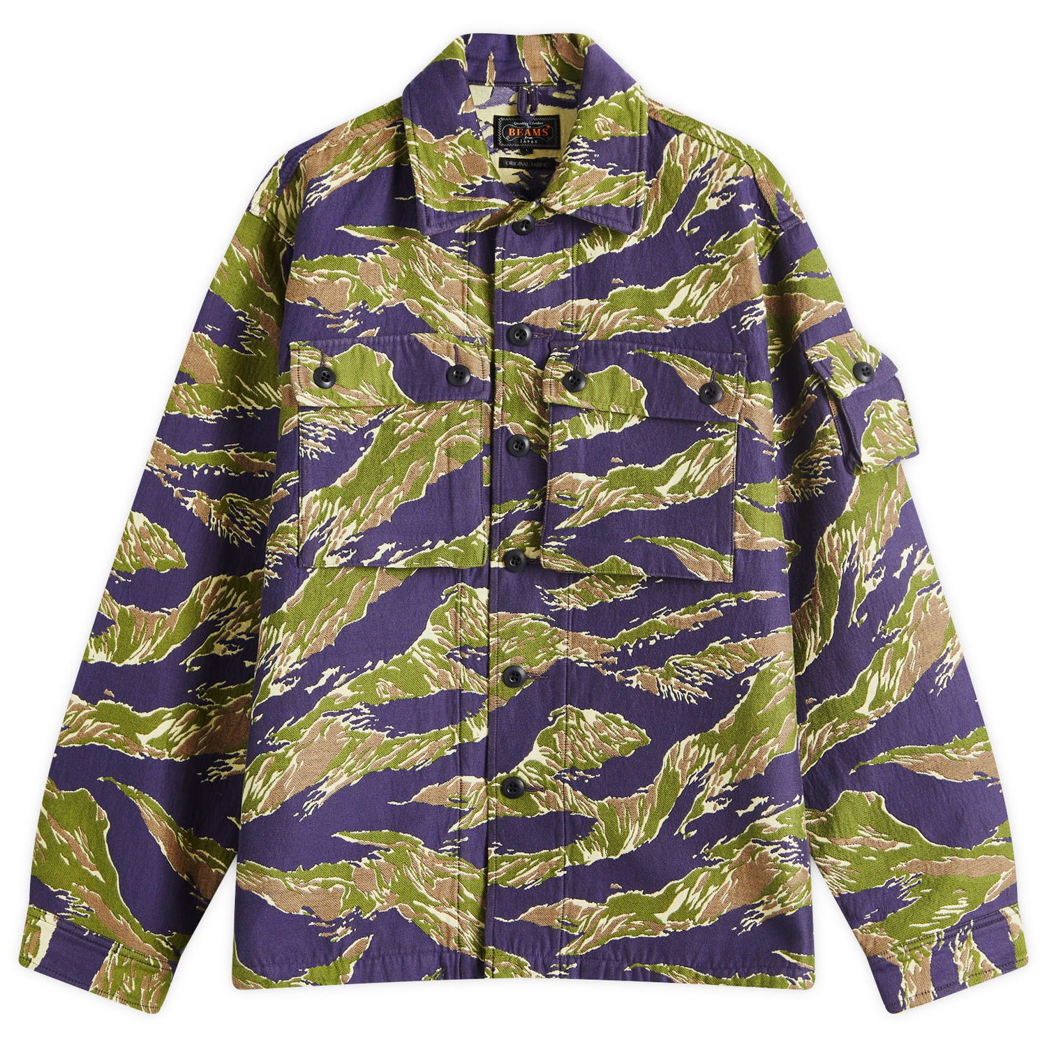 Košeľa BEAMS Beams Plus MIL Tiger Camo Shirt Jacket Fialová | 3818-0587-791-90, 0