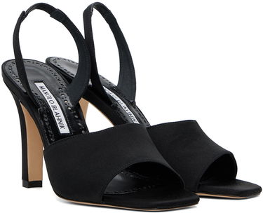 Doplnky Manolo Blahnik Manolo Blahnik Clotilde Heeled Slingback Sandals Čierna | 124-2485, 3