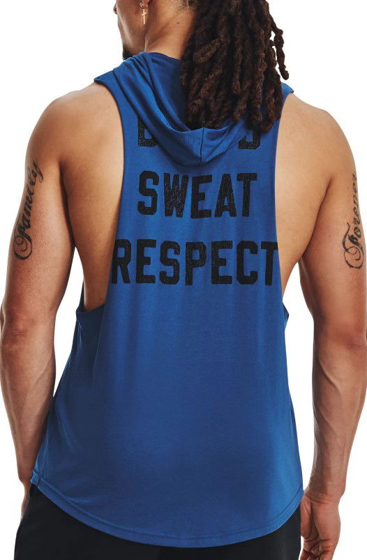 Tielko Under Armour Sleeveless Hoodie with Kangaroo Pocket Modrá | 1376939-471, 1