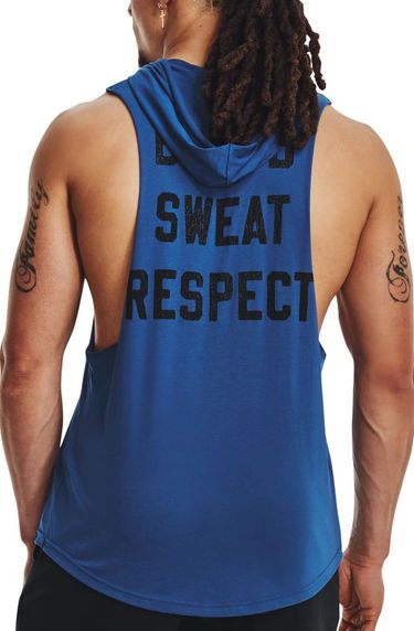Tielko Under Armour Sleeveless Hoodie with Kangaroo Pocket Modrá | 1376939-471, 1