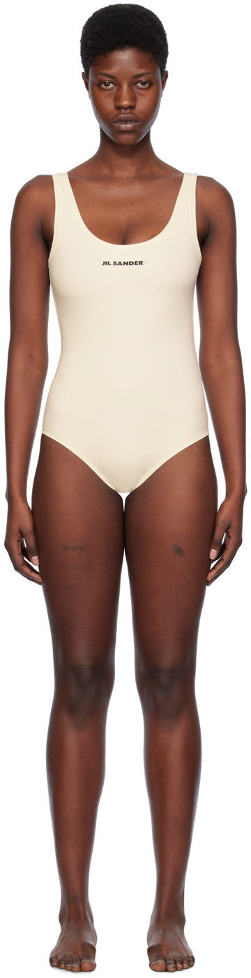 Plavky Jil Sander Scoop Neck Swimsuit Biela | J40SD0104_J20011