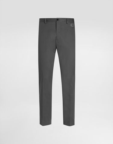Nohavice Dolce & Gabbana Dolce & Gabbana Tailored Cotton Pants 52 Šedá | GW13ETFUFNVN3207, 0