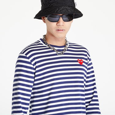 Tričko Comme des Garçons PLAY Long Sleeve Tee Navy | AZT010 navy, 3