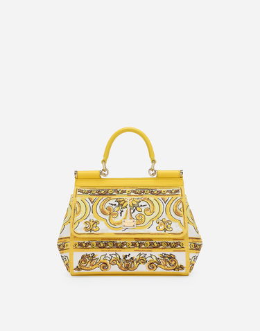 Kabelka Dolce & Gabbana Medium Handbag With Floral Print Žltá | BB6003AW050HG3OB, 0
