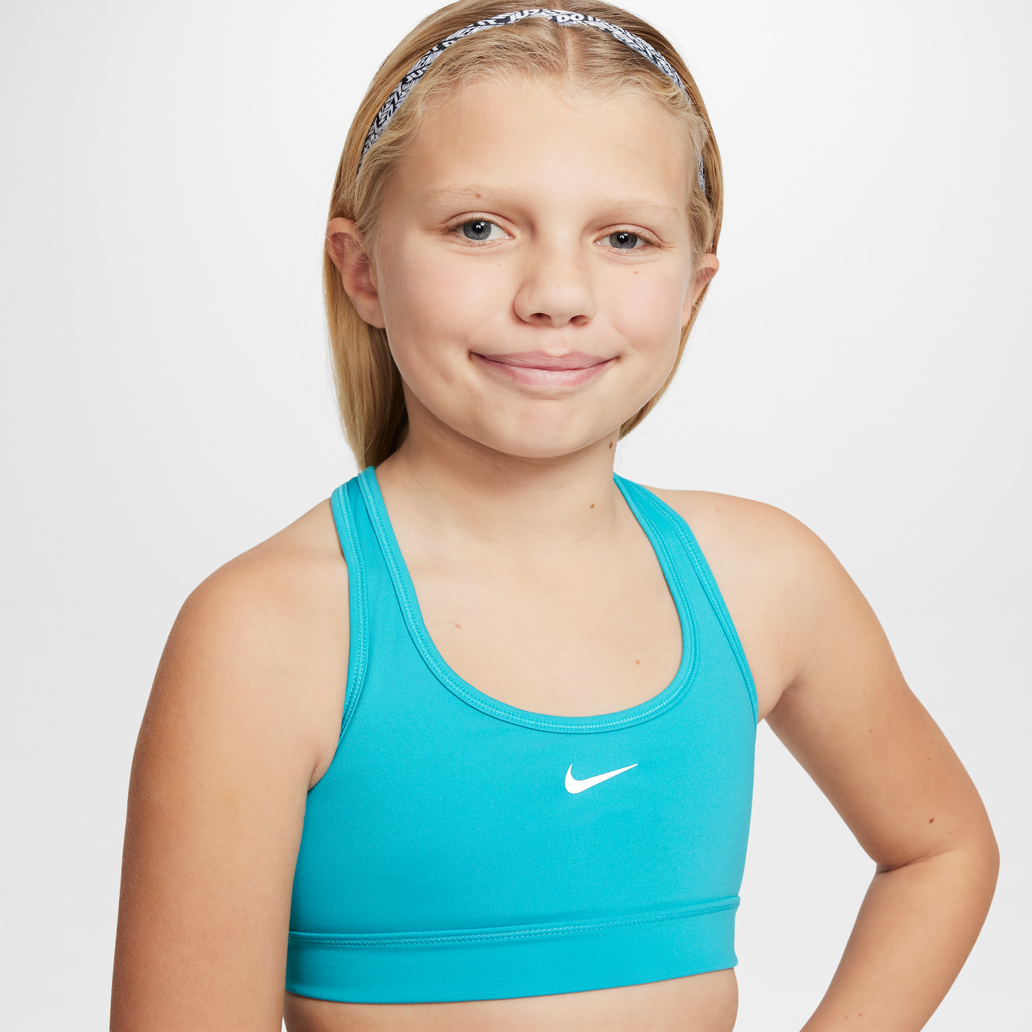 Podprsenka Nike Nike Swoosh Sports Bra Tyrkysová | FJ7161-345, 1