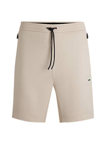 Šortky BOSS Stretch Cotton-Blend Shorts Béžová | 50537199, 0