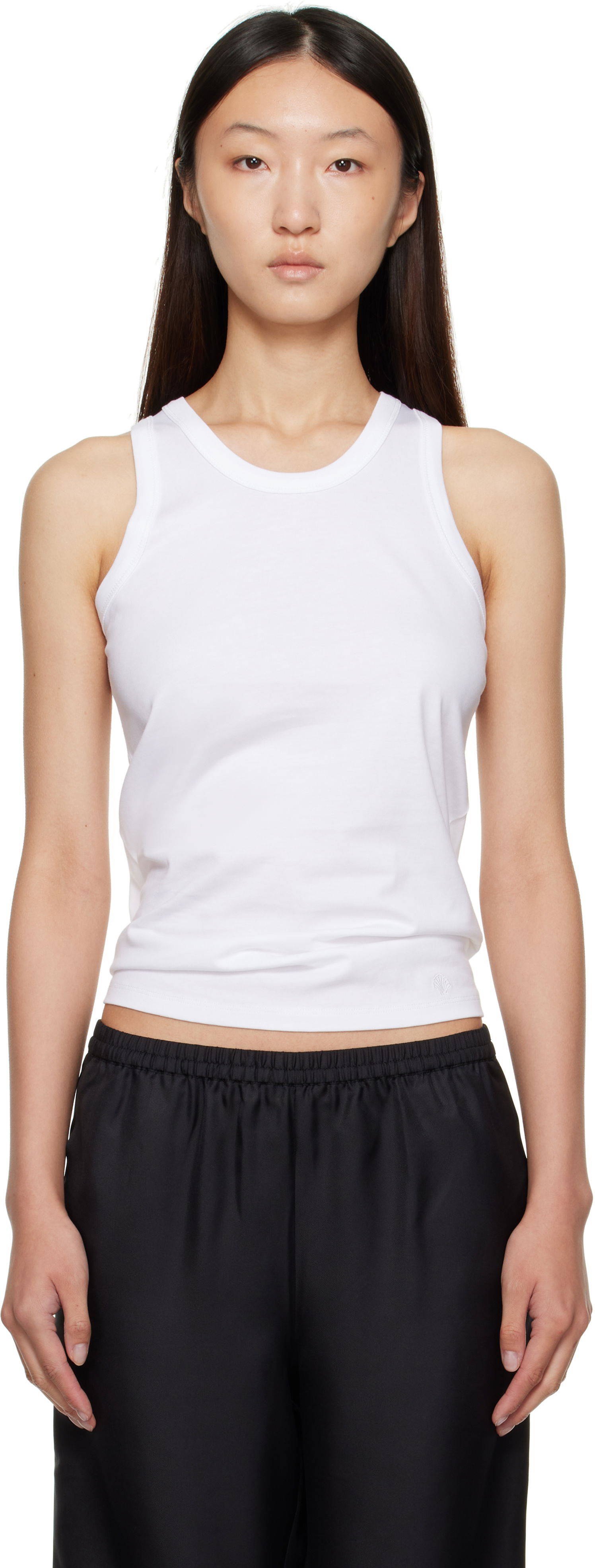 Tielko Loulou de Saison Loulou de Saison Poso Cotton Tank Top Biela | POSO LDS, 0
