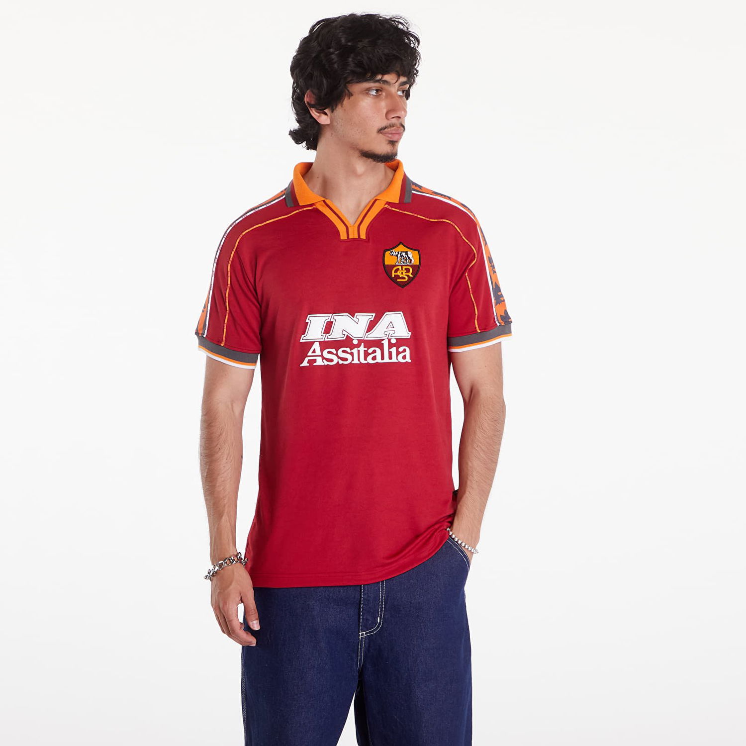 Dres COPA AS Roma 1998 - 99 Retro Football Shirt Červená | 378-005, 0