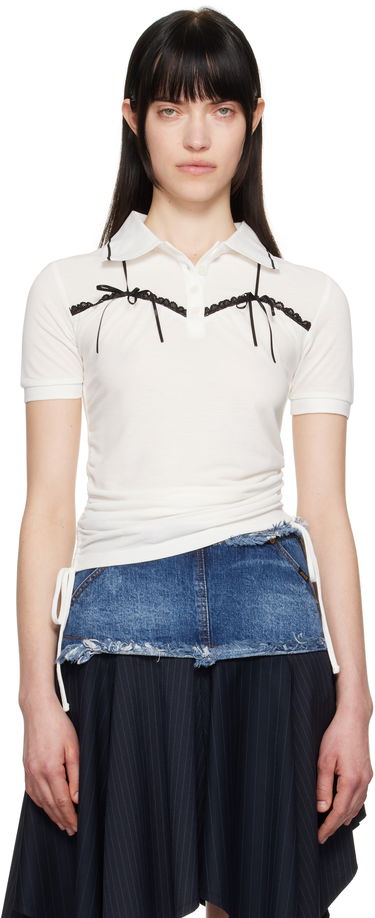 Polo tričko Andersson Bell Andersson Bell Halter String Piqué Polo Biela | atb1255w, 0