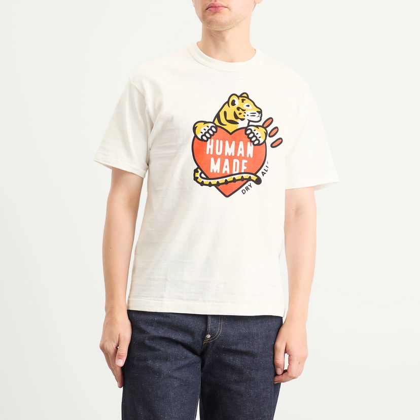 Tričko Human Made Human Made Tiger Heart Graphic T-Shirt, Size Large Biela | HM30TE007-WHT